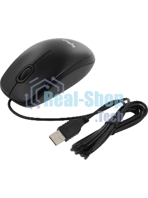 Мышь проводная Logitech B100 черный, 1000 dpi, USB, кнопки - 3