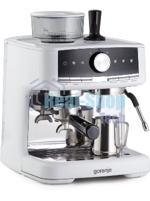 Кофеварка рожковая Gorenje GSACM20W 1550Вт белый/черный