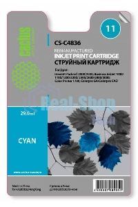 Картридж струйный Cactus CS-C4836 голубой (29 мл) для №11 HP 2000/2500/1000/1100/1200
