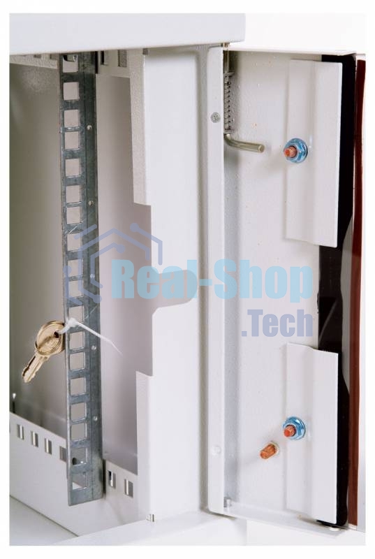 Шкаф настенный ЦМО ШРН-15.650 15U 600x650мм пер.дв.стекл несъемные бок.пан. 50кг серый