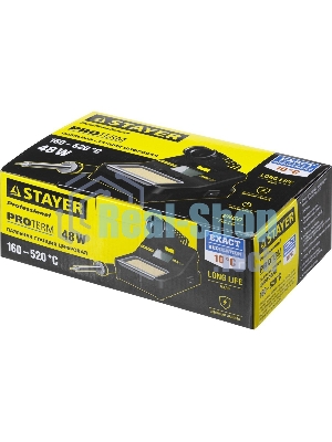 Паяльная станция STAYER 55370 profi цифровая с жк дисплеем диапазон 160-520°c шаг 10°c 48Вт