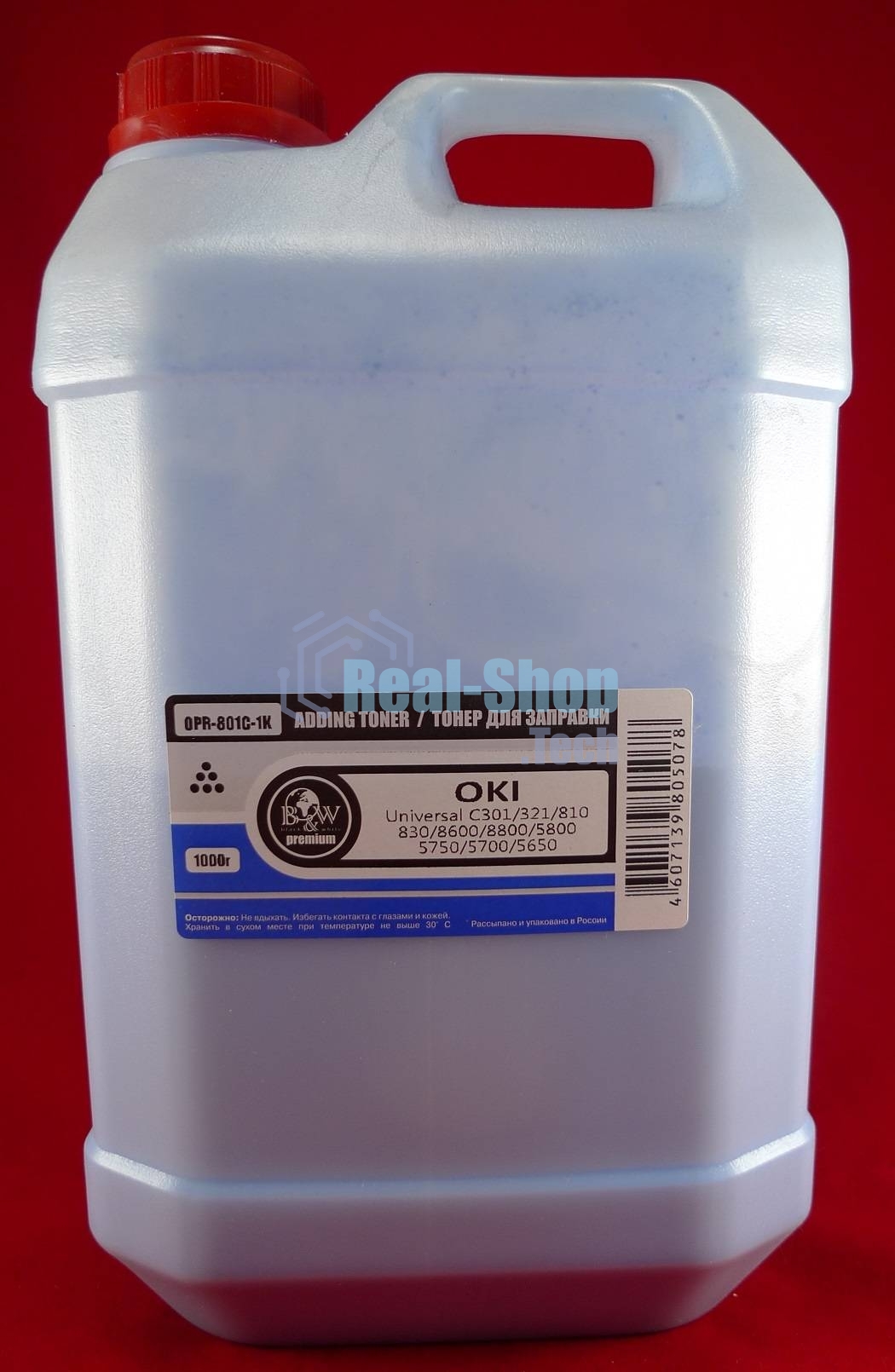 Тонер OKI Universal C301/321/610/810/830/910/930/3100/3200/3300/3400/3450/3530/3600/8600/8650/8800/5100/5200/5300/5400/5510/5850/5800/5750/5700/5650/5950/MC860, Ricoh SP c720 Cyan (кан., 1кг) B&W Premium (Tomoegawa) - фас.России