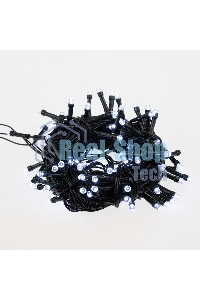 Гирлянда светодиодная универсальная Уличная 100 LED БЕЛЫЕ 10 метров с контроллером