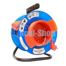 Удлинитель на катушке 1х20 м без заземл. 10А IP44 У10-028 термо ПВС 2х0.75 вын. роз. UNIVersal 9633263