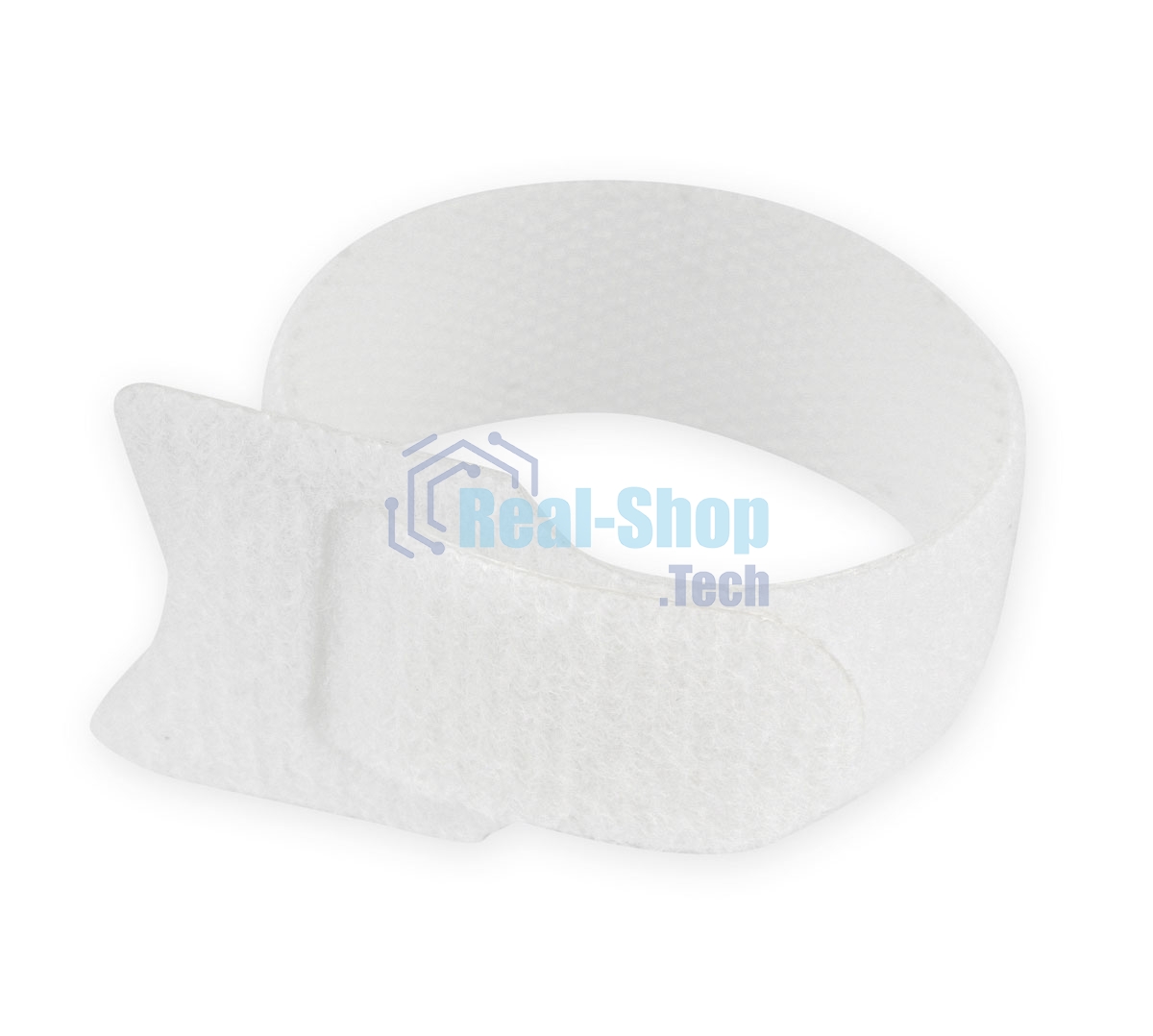 Хомуты-липучки на основе ленты Velcro VT-110x11WT 110 x 11 мм, белые (12 шт.)