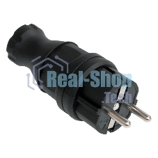 Вилка электрич. прям. ОМЕГА с заземл. IP44 ВБп3-1-0м каучук ИЭК PKR01-016-2-K02