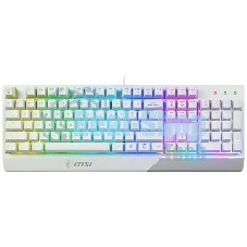 Клавиатура проводная MSI Vigor GK30 белый USB Multimedia for gamer LED (подставка для запястий)