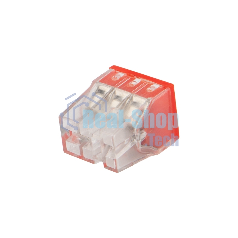 Экспресс-клемма Rexant СМК 2273-206, 6-проводная 0.5-2.5 мм², прозрачная (100 шт./уп.)