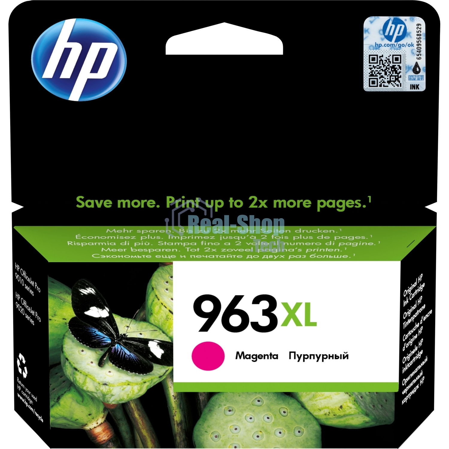 Картридж струйный HP 963XL 3JA28AE пурпурный увеличенной емкости (1600 стр) для HP OfficeJet Pro 901x/902x
