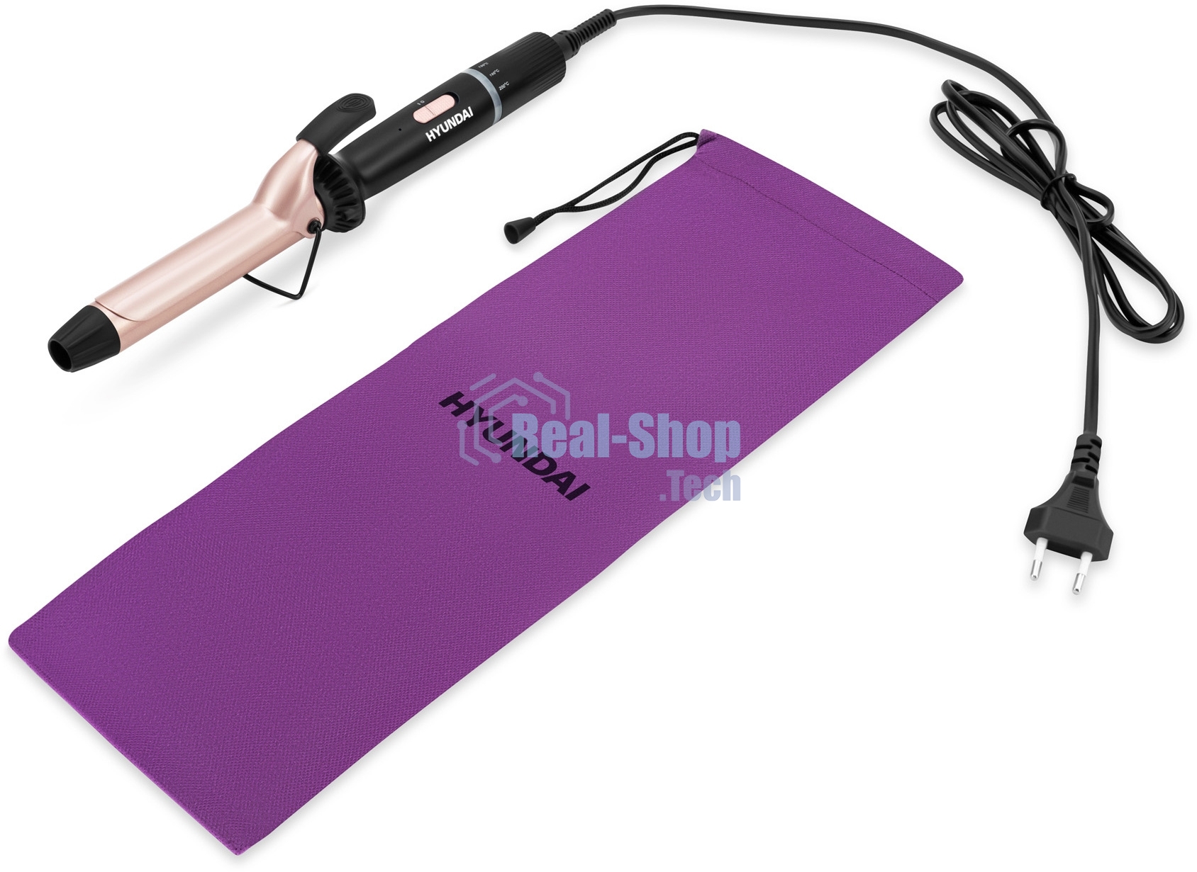 Щипцы Hyundai H-HS1422 40Вт макс.темп.:200С покрытие:керамико-турмалиновое черный