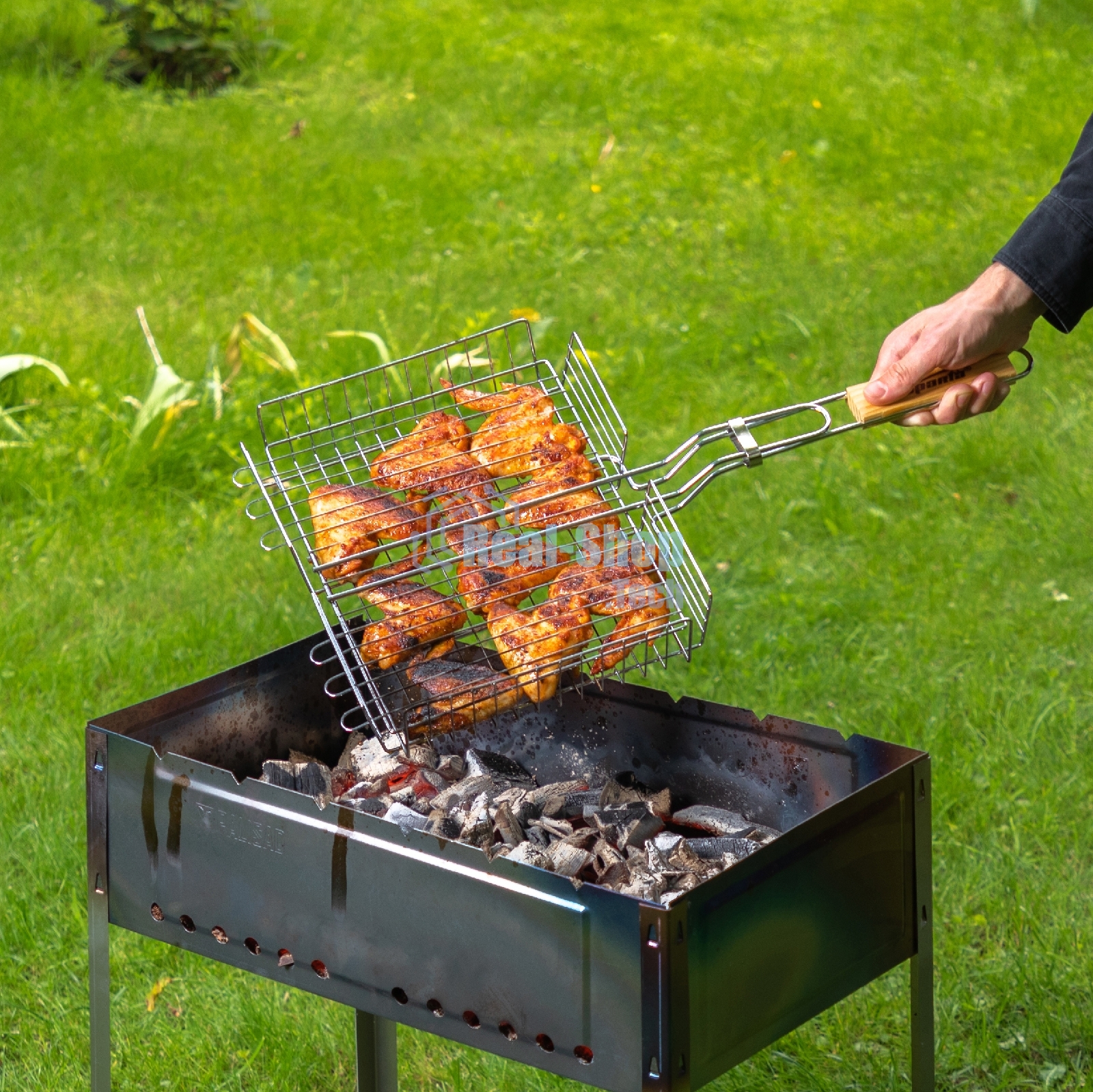 Мангал с ребрами жесткости 500x300x500 мм, Camping Palisad