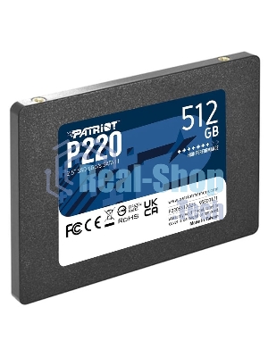 Накопитель SSD Patriot P220, 512Gb, SATA III, 2.5