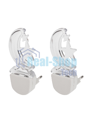 Комплект Rexant (2шт./уп.) Ночник светодиодный ЛУННАЯ НОЧЬ BLUE (питание от сети AC 230 В/50 Гц)