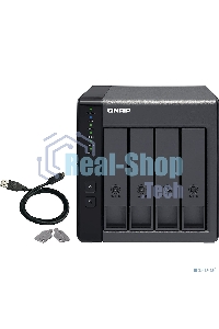 Полка расширения сетевого хранилища без дисков channel QNAP DAS TR-004 4 Bay 2.5/3.5 SATA Type-C USB 3.1 Gen 1 (5 Gb/s) Direct Attached Storage with Hardware RAID