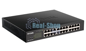 Коммутатор настраиваемый L2 D-Link DGS-1100-24PV2/A3A c 24 портами 10/100/1000Base-T (12 портов РоЕ 802.3af/at, PoE-бюджет 100 Вт)