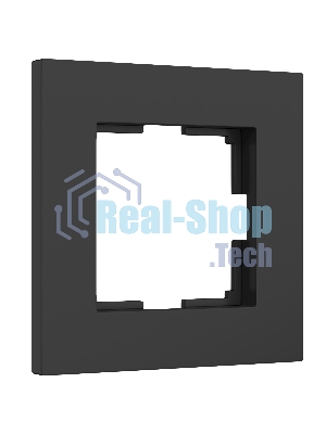 Рамка на 1 пост Slab (черный софт) W0012908