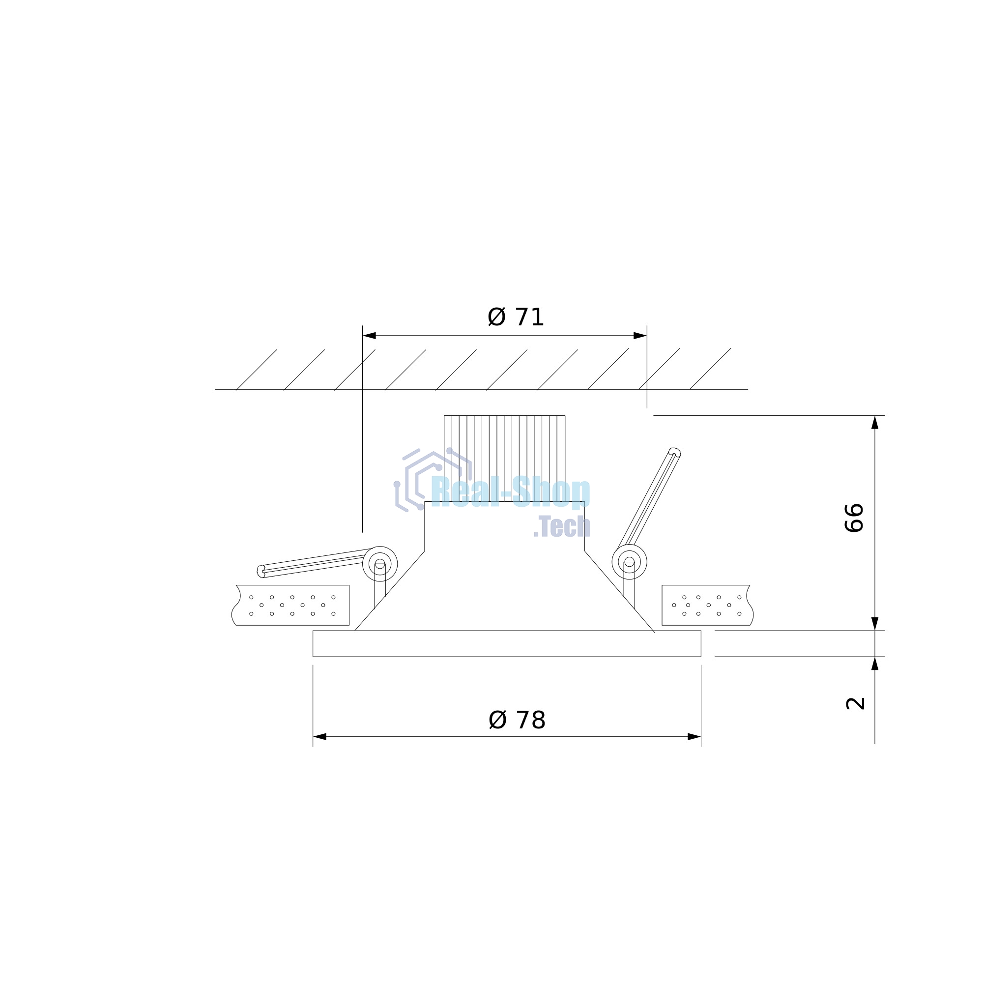 Светильник встраиваемый 7W 4200K WH белый 15266/LED