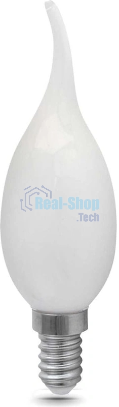 Лампа cветодиодная Filament Свеча на ветру 9W 610lm 4100К Е14 milky LED