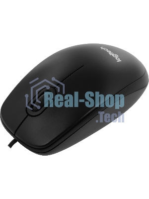 Мышь проводная Logitech B100 черный, 1000 dpi, USB, кнопки - 3