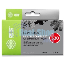 Картридж струйный Cactus CS-PGI520BK черный (16 мл) для Canon Pixma MP540/MP550/MP620/MP630/MP640/MP660/MP980/MP990/MX860/iP3600/iP4600/iP4700