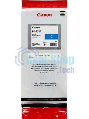 Картридж струйный Canon PFI-320 C 2891C001 голубой (300мл) для Canon Canon imagePROGRAF TM-200/205