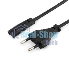 Кабель питания для ноутбуков, аудио/видео техники Gembird PC-184-VDE-1.8М, 1,8м, VDE, 2-pin, черный, пакет