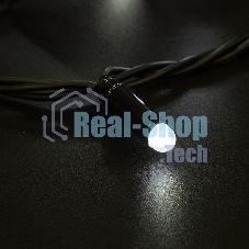 Гирлянда Neon-night Нить 10м, постоянное свечение, черный ПВХ, 230В, белый