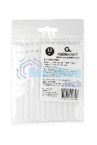 Хомуты-липучки на основе ленты Velcro VT-110x11WT 110 x 11 мм, белые (12 шт.)