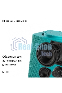 Умная колонка Yandex Станция Макс Zigbee Алиса 65W 1.0 BT/Wi-Fi 10м, (YNDX-00053TRQ), бирюзовый
