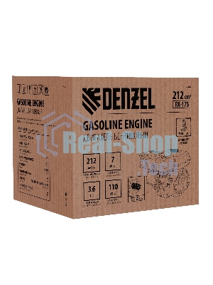 Двигатель бензиновый Denzel RX-17S, 7 л.с., 212 см3, горизонтальный вал шлиц 25 мм