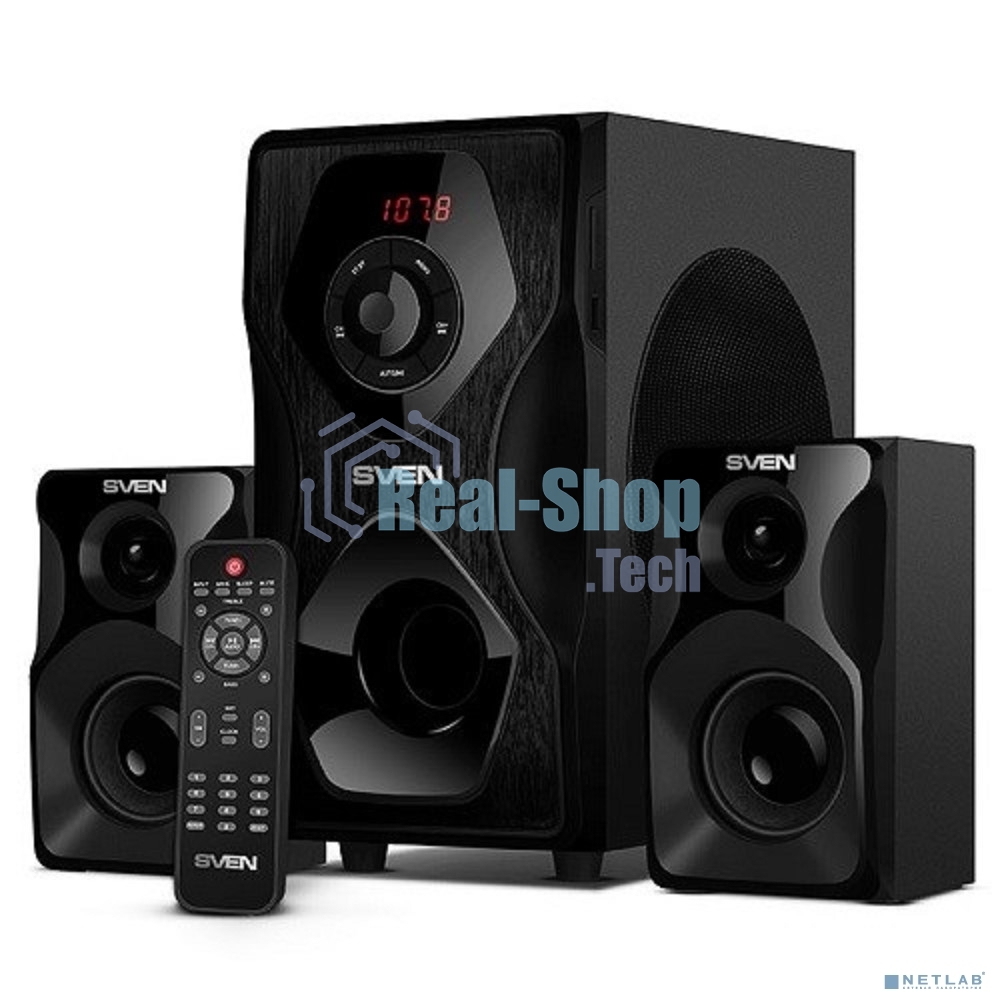 Акустическая система SVEN AC MS-2055, черный (55Вт, FM-тюнер, USB/SD, дисплей, ПДУ, Bluetooth)