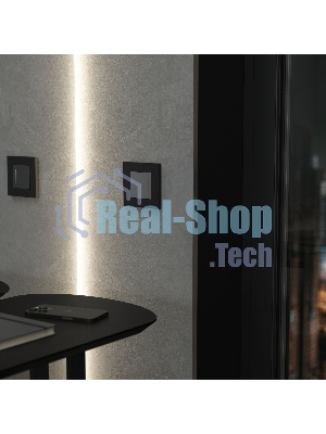 Рамка на 1 пост Slab (черный софт) W0012908