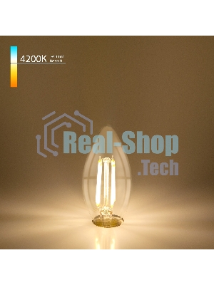 BLE1426/ Светодиодная лампа Свеча 9W 4200K E14 (CW35 прозрачный)