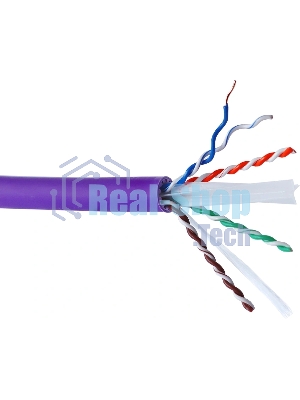 Кабель информационный Lanmaster LAN-6AUTP-HFLT-VI кат.6A UTP 4 пары 23AWG LSZH внутренний 305м фиолетовый