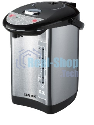 Термопот Centek CT-1083 (сталь) 5.0л, 750Вт, 3 способа подачи воды, двойная защита от перегрева