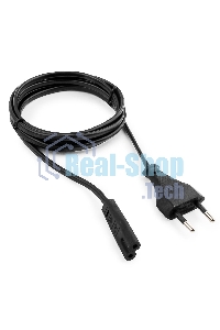 Кабель питания для ноутбуков, аудио/видео техники Gembird PC-184-VDE-1.8М, 1,8м, VDE, 2-pin, черный, пакет