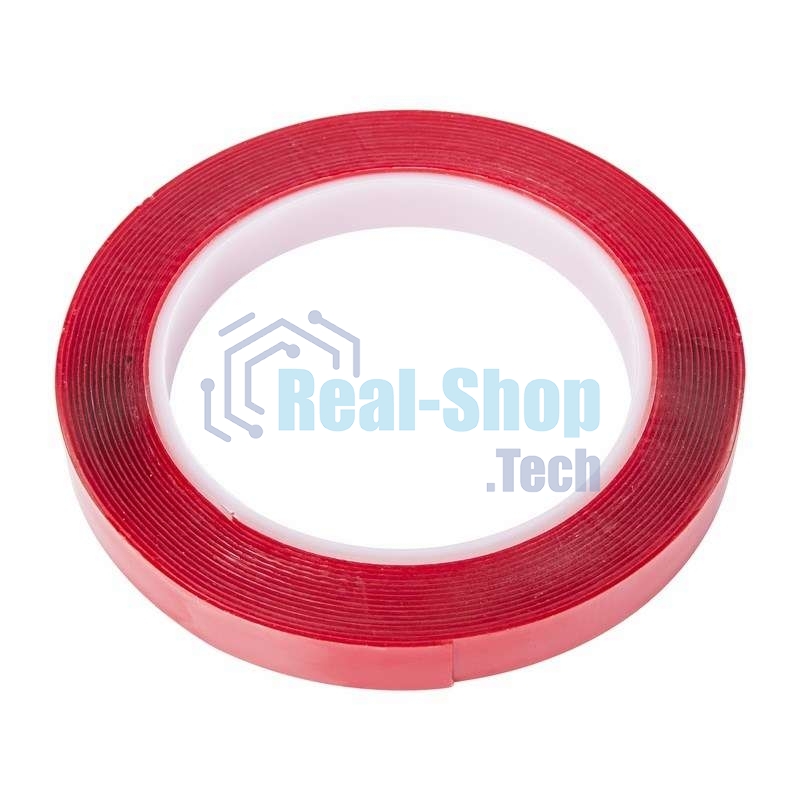 Двухсторонний скотч Rexant, прозрачный, на акриловой основе, 12 мм, ролик 5 м