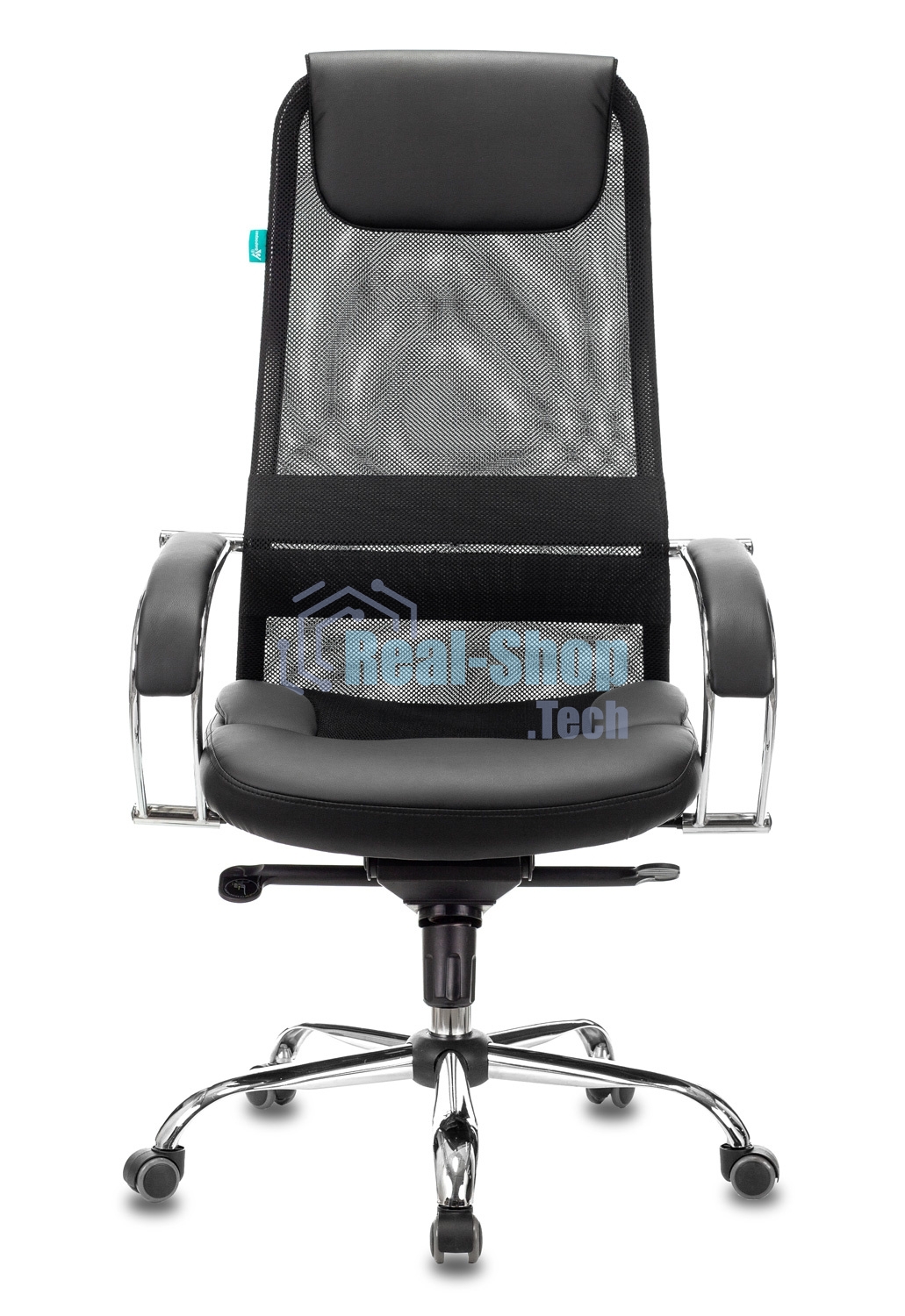 Кресло руководителя Бюрократ CH-609SL/BLACK TW-01 TW-11 черный, спинка сетка, искусст.кожа/ткань, крестовина хром