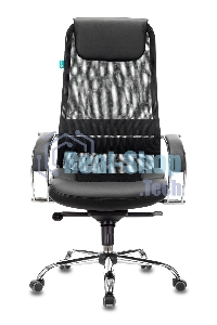 Кресло руководителя Бюрократ CH-609SL/BLACK TW-01 TW-11 черный, спинка сетка, искусст.кожа/ткань, крестовина хром