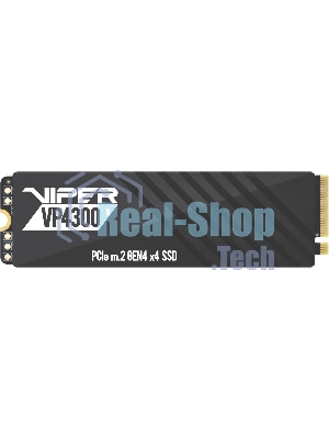 Накопитель SSD Patriot Viper VP4300, 1Tb, PCIe 4.0 x4, M.2 2280, NVMe, R/W 7400/5500, с радиатором
