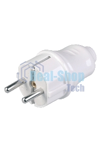 Вилка Iek EVP10-16-01-K01 ВПп10-01-Ст разборная прямая с з/к 16А белая