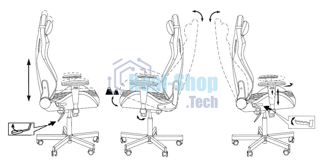Кресло игровое Бюрократ Knight Outrider Light-20 черный с подголов. крестовина металл