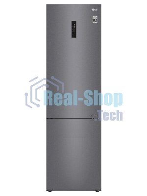 Холодильник LG GA-B509CLSL графитовый двухкамерный 277/107л морозилка снизу, No Frost