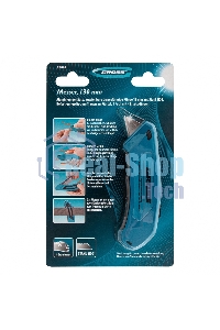 Нож Gross 130 мм, алюм. корпус, выдв. трапец. лезвие 18 мм (SK-5), клипса для ремня, 4 лезвия