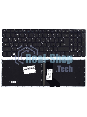 Клавиатура для ноутбука Acer Aspire R5-571T черная с подсветкой