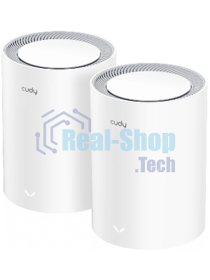 Бесшовный Mesh роутер Cudy M3000(2-PACK) AX3000 10/100/1000/2500BASE-T, белый (упак.:2шт)