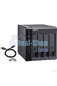 Полка расширения сетевого хранилища без дисков channel QNAP DAS TR-004 4 Bay 2.5/3.5 SATA Type-C USB 3.1 Gen 1 (5 Gb/s) Direct Attached Storage with Hardware RAID