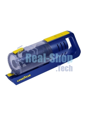 Пылесос автомобильный GOODYEAR GY-VC-02 синий/желтый, 80 Вт, уборка сухая, пылесборник контейнер 0.48 л