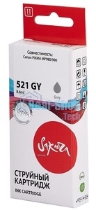 Картридж струйный Sakura 2937B004 (521 GY) для Canon, серый, 8,4 мл., 1400 к.