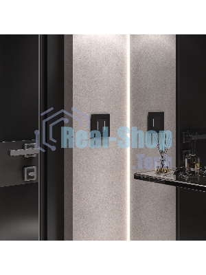 Рамка на 1 пост Slab (черный софт) W0012908